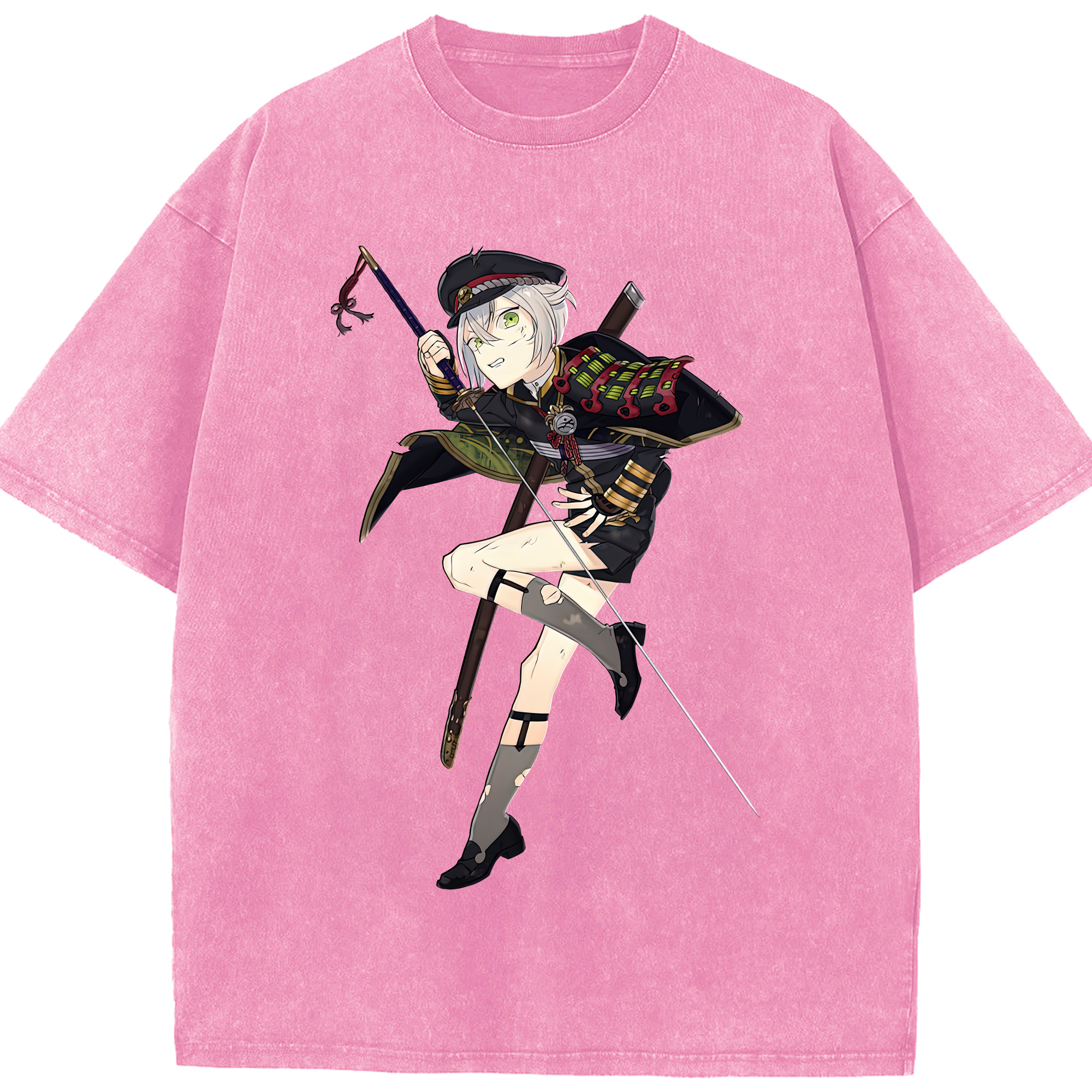 （画像用） 刀剣乱舞 Touken Ranbu 綿100% ヴィンテージ風 半袖Tシャツ（フロントプリント）